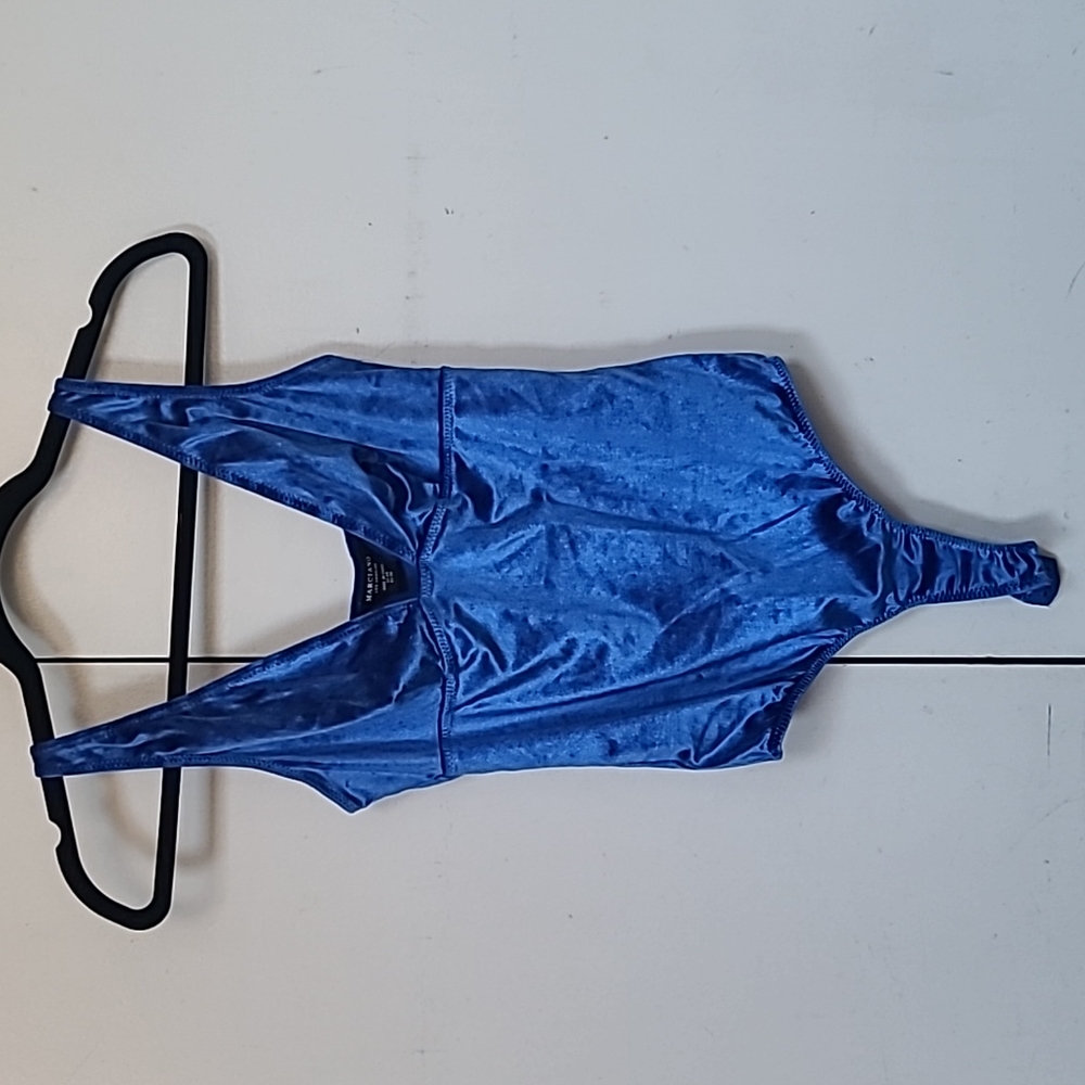 Marciano Velvet Bodysuit Blue